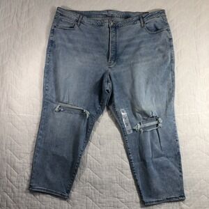 Old Navy Jeans Women's Plus‎ Size 30 Denim Blue Ankle OG Straight High Rise NWT